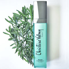 Christine Valmy's all-natural Valpure: Gentle Wash-off Cleanser's ingredients are shown next to the product