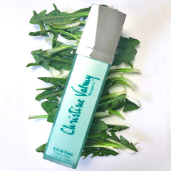 Christine Valmy's all-natural 5.5 pH Toner: Nighttime Toner's ingredients are shown next to the product