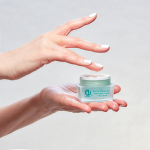 Christine Valmy's all-natural Special Creme #11: Conditioning Night Cream being held by hands