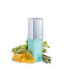 Christine Valmy's all-natural Vita Repair: Skin Replenishing Serum's ingredients are shown next to the product